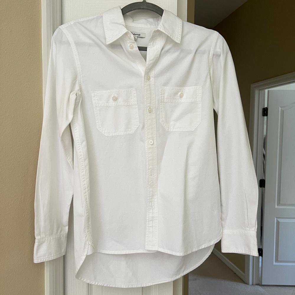 White Madewell button down XS